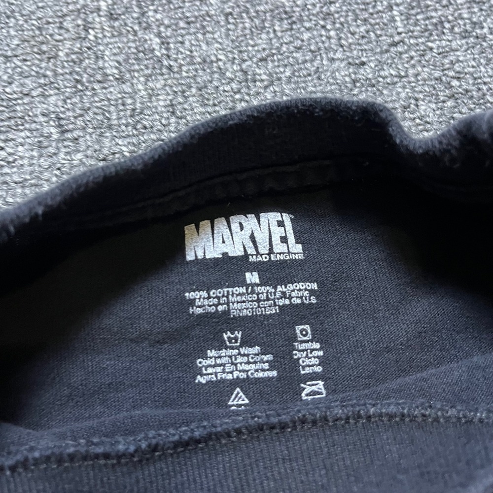 Vintage Marvel Mad Engine Punisher Skull Muscle Tank Top Size M Black 2004 Y2K - Picture 3 of 9